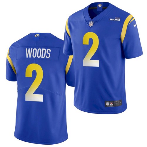 Men's Los Angeles Rams #2 Robert Woods Royal Vapor Untouchable Limited Stitched Jersey